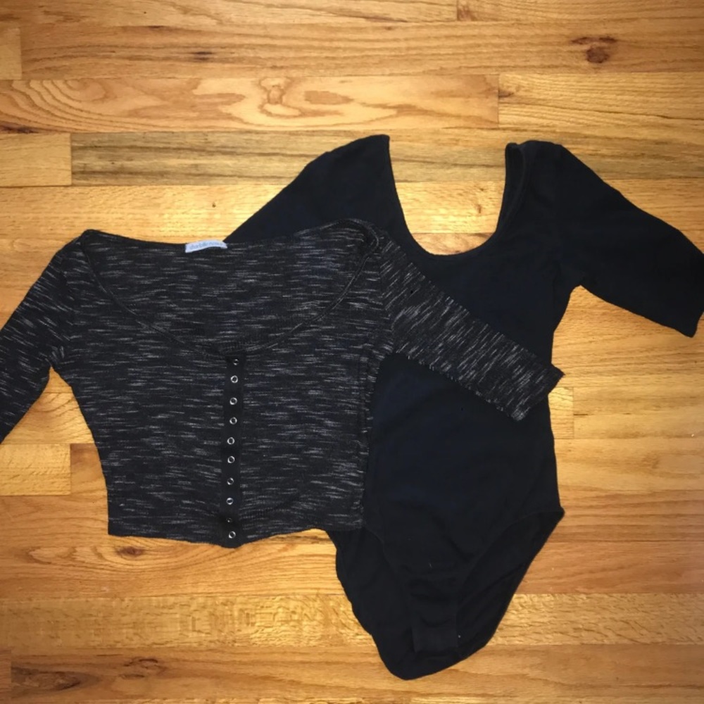 PacSun Bodysuit & Charlotte Russe Crop Top XS